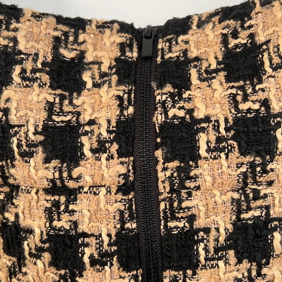 NWT House of Harlow Black & Tan Tweed Women’s Crop Top Sz L - Picture 3 of 7